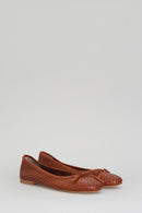Tan Women's Leather Ballerinas | Derimod