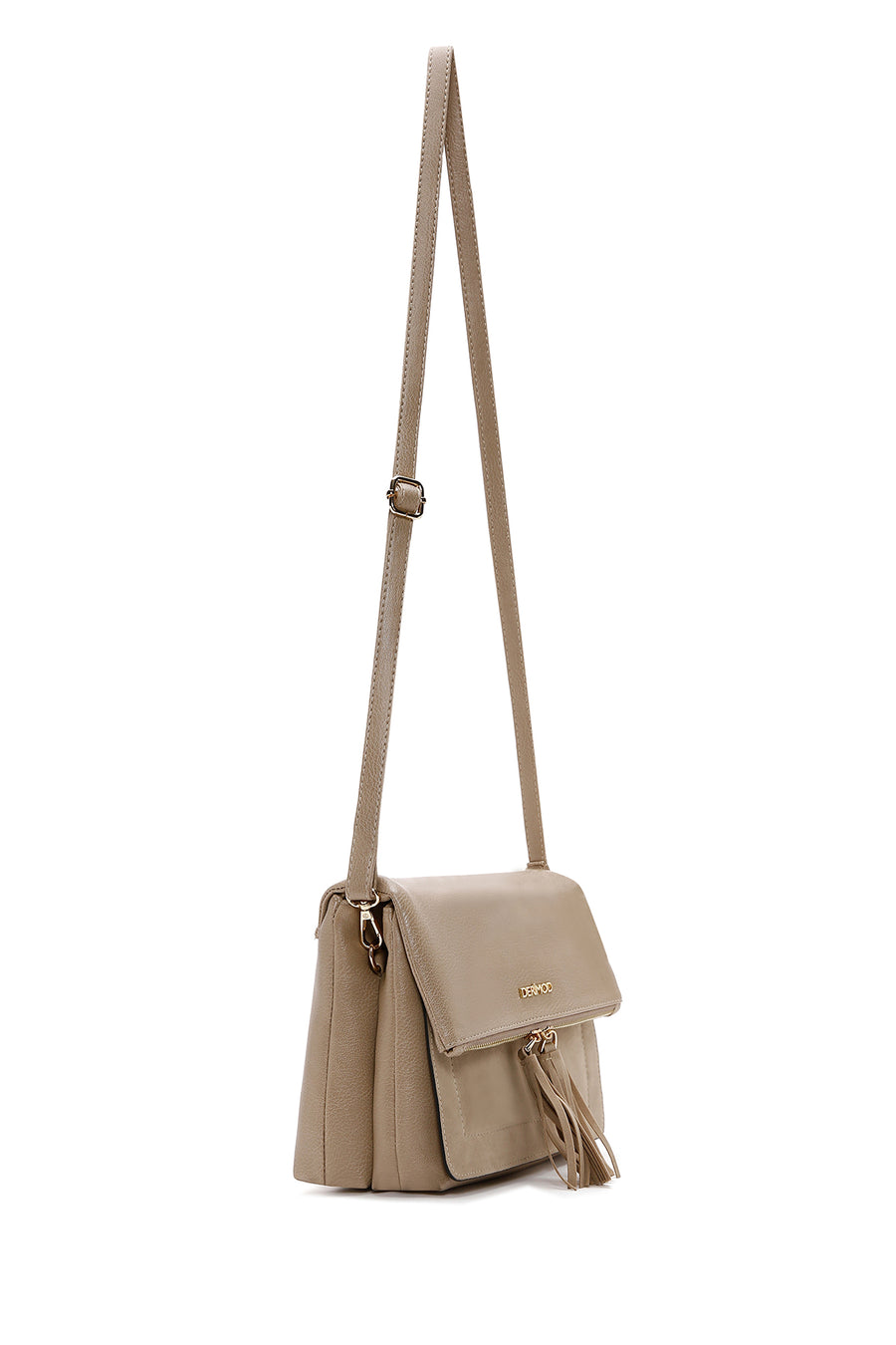 Women's Beige Long Strap Crossbody Bag