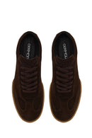 Male Brown Lace-Up Suede Leather Sneaker | Derimod