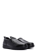 Men's Black Leather Commfort Loafer | Derimod