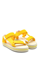 Women's Yellow Flat Sandals | Derimod