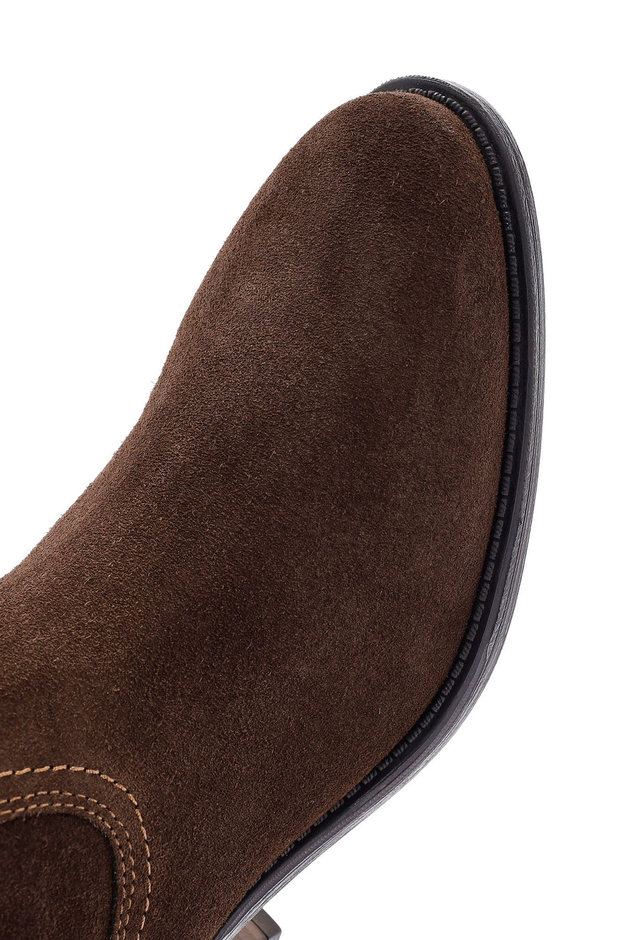 Women's Brown Chunky Heel Suede Leather Cowboy Boots
