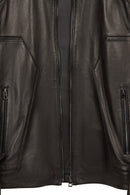 Musiala Erkek Siyah Slim-Fit Deri Ceket | Derimod