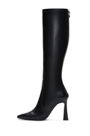 Women's Black Leather Heeled Boots | Derimod
