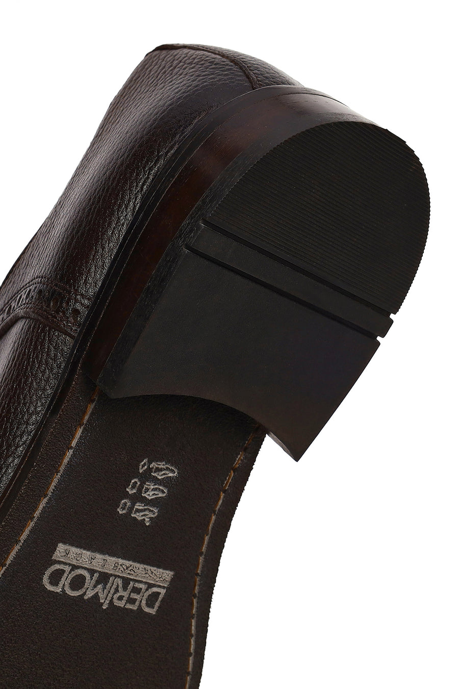 Derimod Black Male Brown Lace-Up Leather Classic Shoes