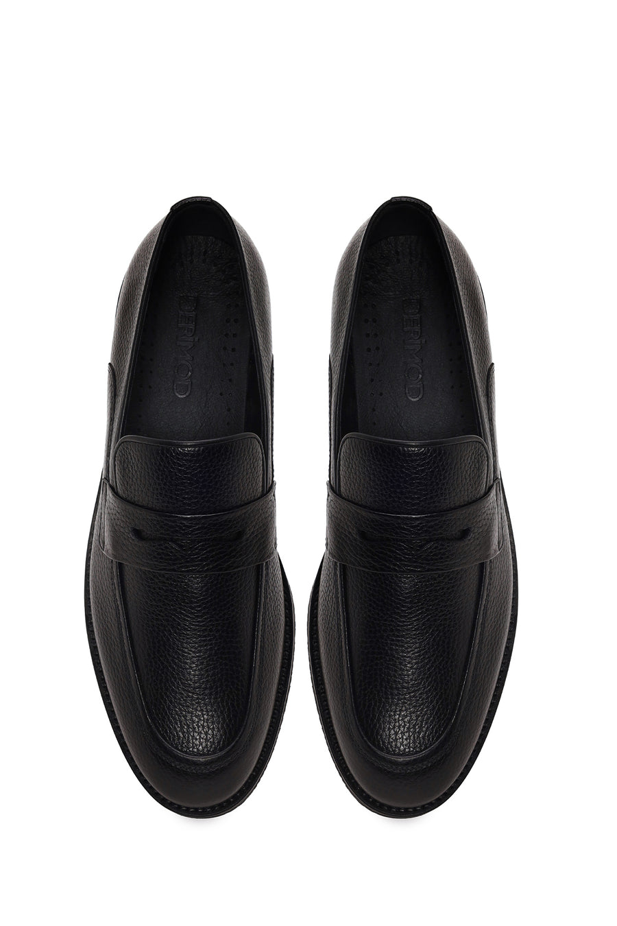 Erkek Siyah Deri Klasik Loafer