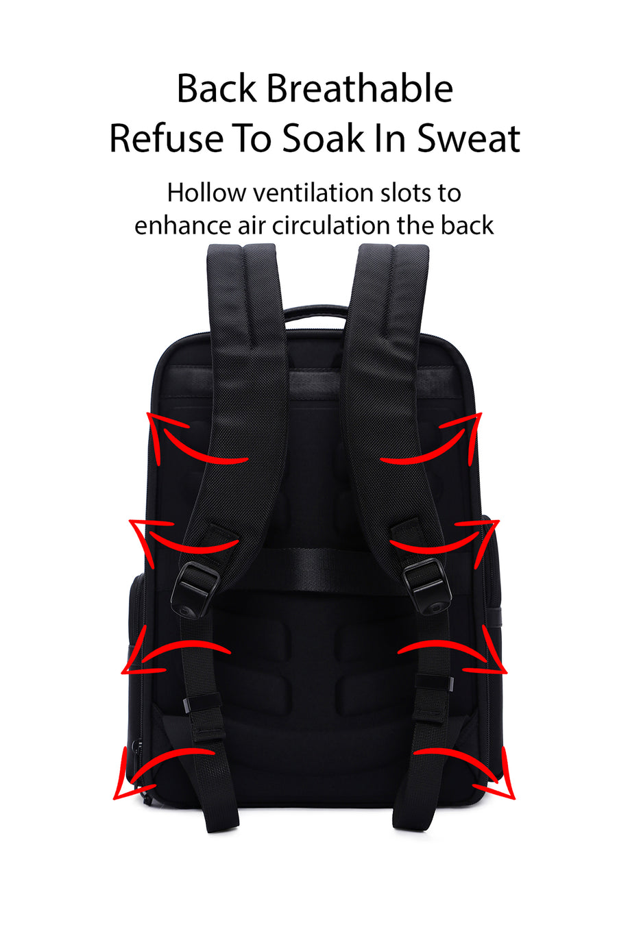 D-Pack Unisex Black Technological Backpack