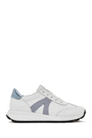 Women's White Lace-Up Leather Sneaker | Derimod