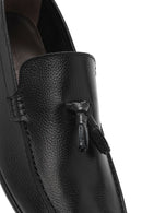 Men's Black Tasseled Leather Casual Loafer | Derimod