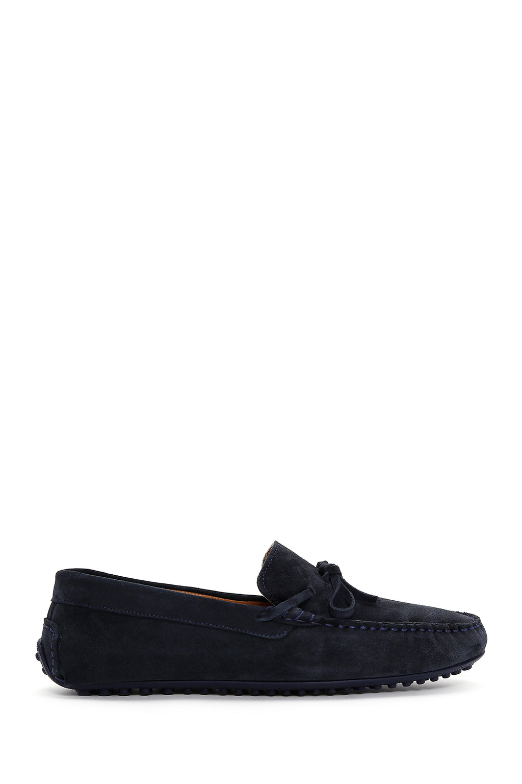 Erkek Lacivert Süet Deri Casual Loafer