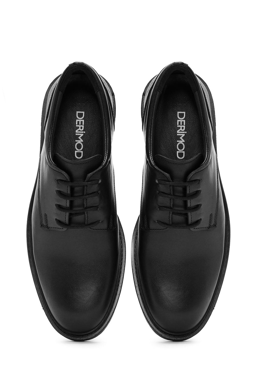 Men's Black Lace-up Leather Casual Shoes
