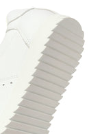 Women's White Lace-Up Leather Sneaker | Derimod