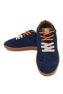 Derimod Studio Women's Navy Blue Lace-up Suede Sneaker | Derimod