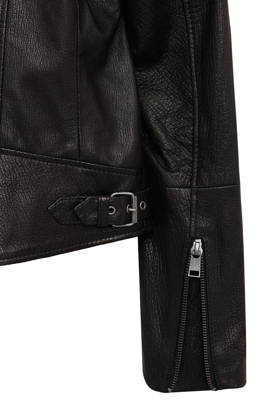 Prima Woman Black Short Leather Jacket