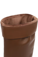 Women's Brown Buckled Leather Boot | Derimod