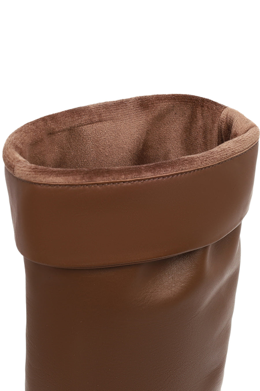 Women's Brown Buckled Leather Boot