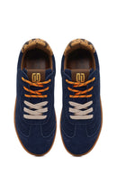 Derimod Studio Women's Navy Blue Lace-up Suede Sneaker | Derimod