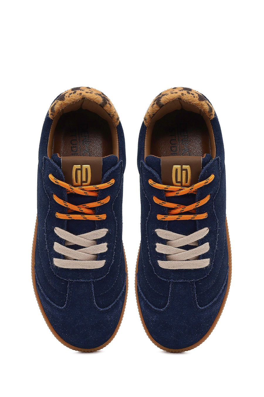Derimod Studio Women's Navy Blue Lace-up Suede Sneaker