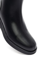 Woman Black Zippered Wedge Heeled Boots | Derimod