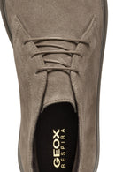 Geox Men's Cream Massimiano Laced Suede Leather Boots | Derimod