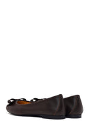 Women's Brown Leather Ballerinas | Derimod