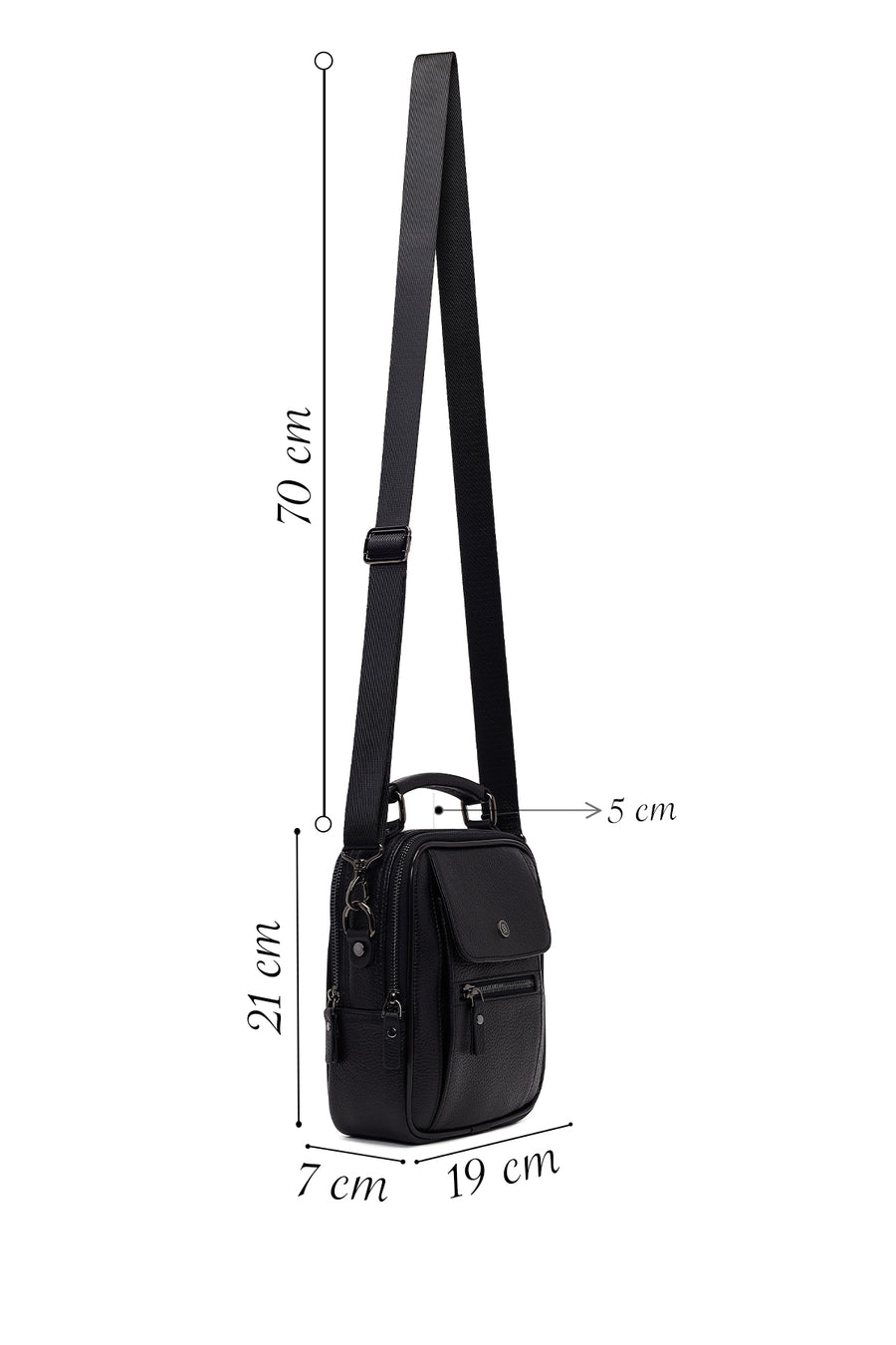 Male Black Leather Handbag