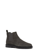 Geox Men's Brown Spherica Ec1 Suede Leather Chelsea Boots | Derimod