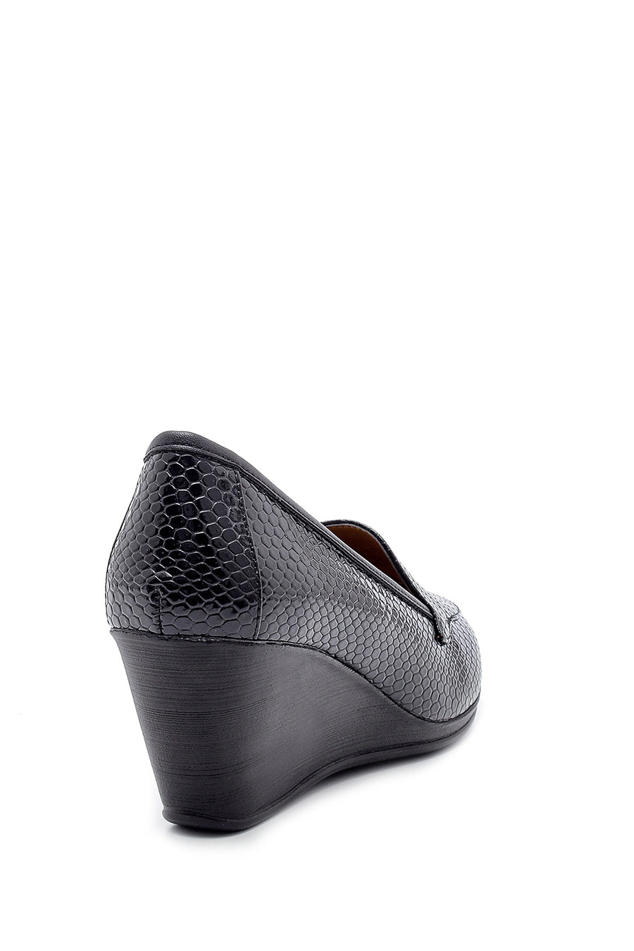 Women's Snakeskin Patterned Wedge Heeled Shoes