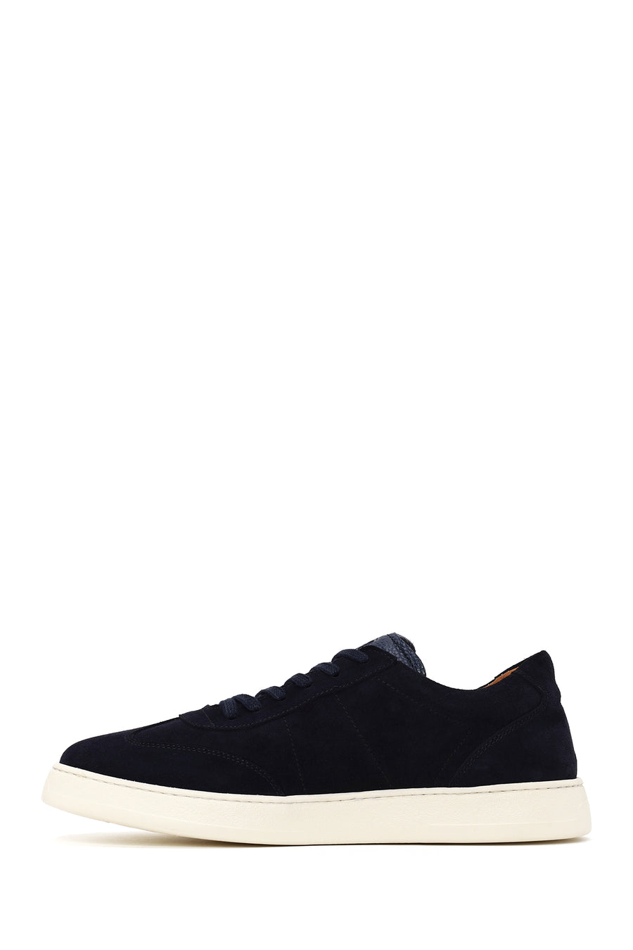 Erkek Lacivert Bağcıklı Süet Deri Sneaker