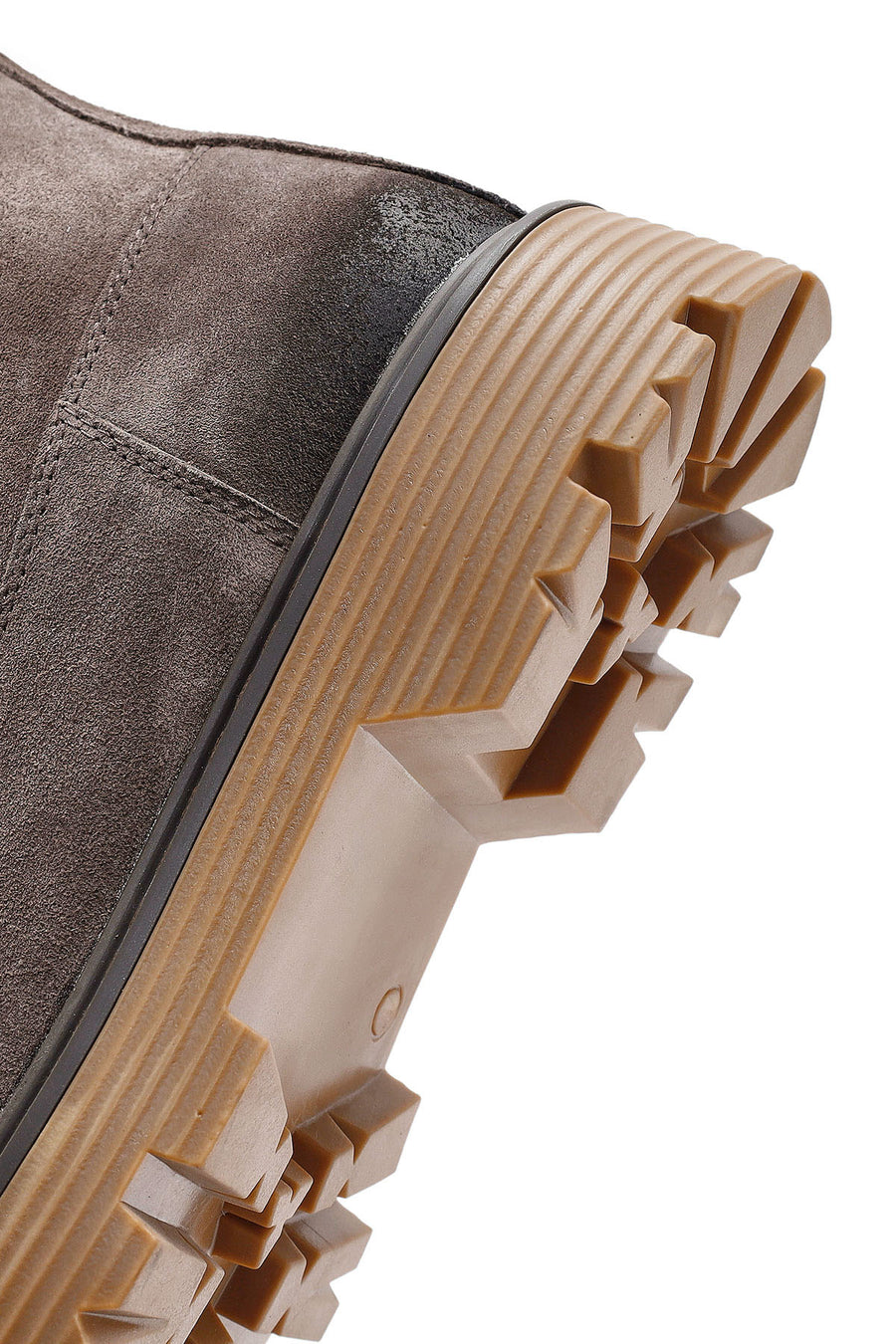 Men's Brown Zippered Suede Leather Casual Boots