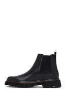 Male Black Leather Chelsea Boots | Derimod