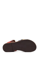 Women's Colorful Buckle Leather Bodrum Sandals | Derimod