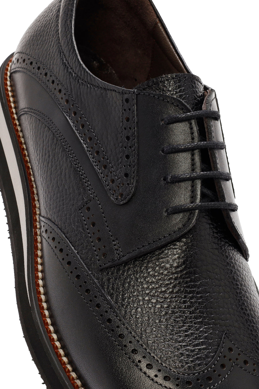 Men's Black Lace Up Leather Casual Shoes