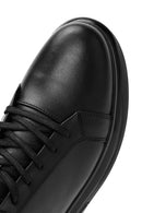 Men's Black Lace-up Leather Sneaker | Derimod