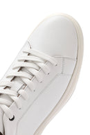 Men's White Lace-up Leather Sneaker | Derimod