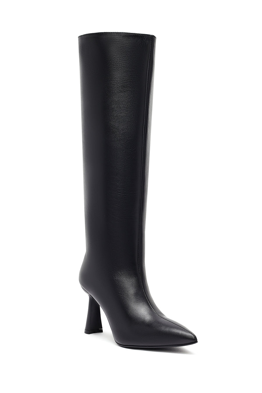 Woman Black Heels Leather Boot