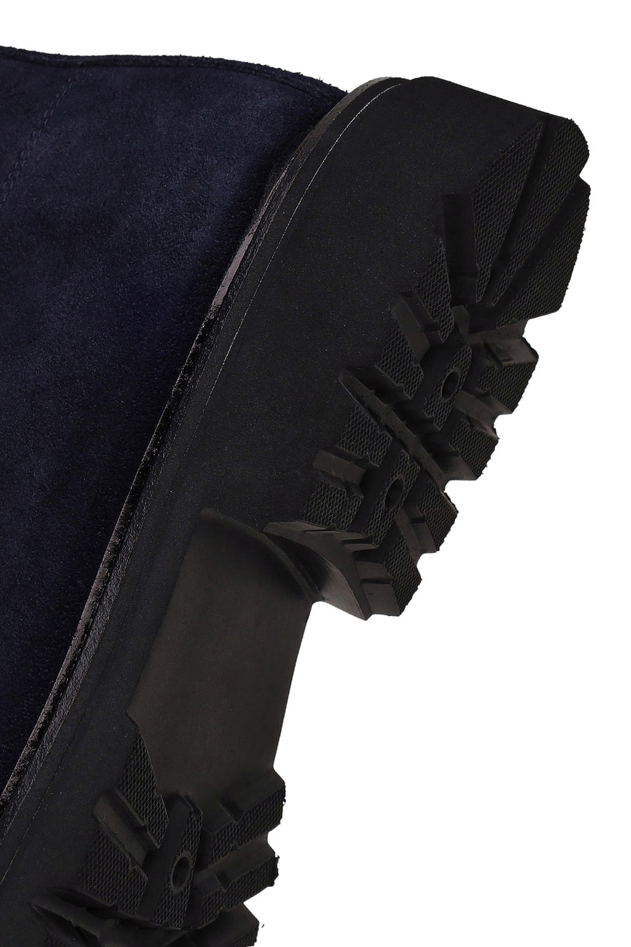 Male Navy Blue Lace-up Suede Casual Boots