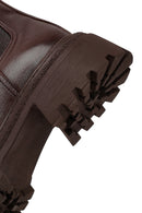Woman Brown Thick-Soled Leather Chelsea Boots | Derimod