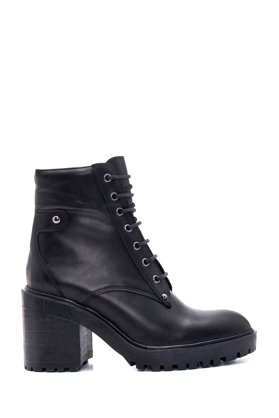 Women's Leather Heeled Boots 21WFE173218 | Derimod
