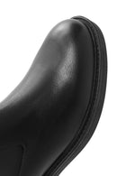 Men's Black Zippered Leather Casual Boots | Derimod