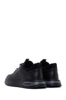 Men's Black Lace-Up Leather Casual Sneaker | Derimod