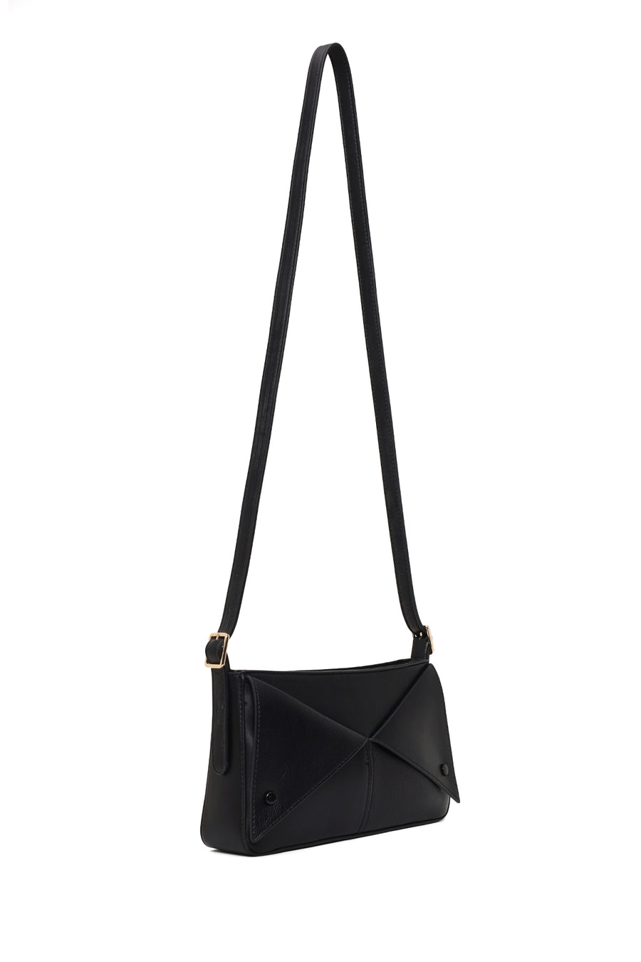 Woman Black Long Shoulder Strap Shoulder Bag