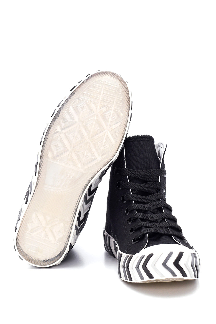 Women's Black High Top Sneaker