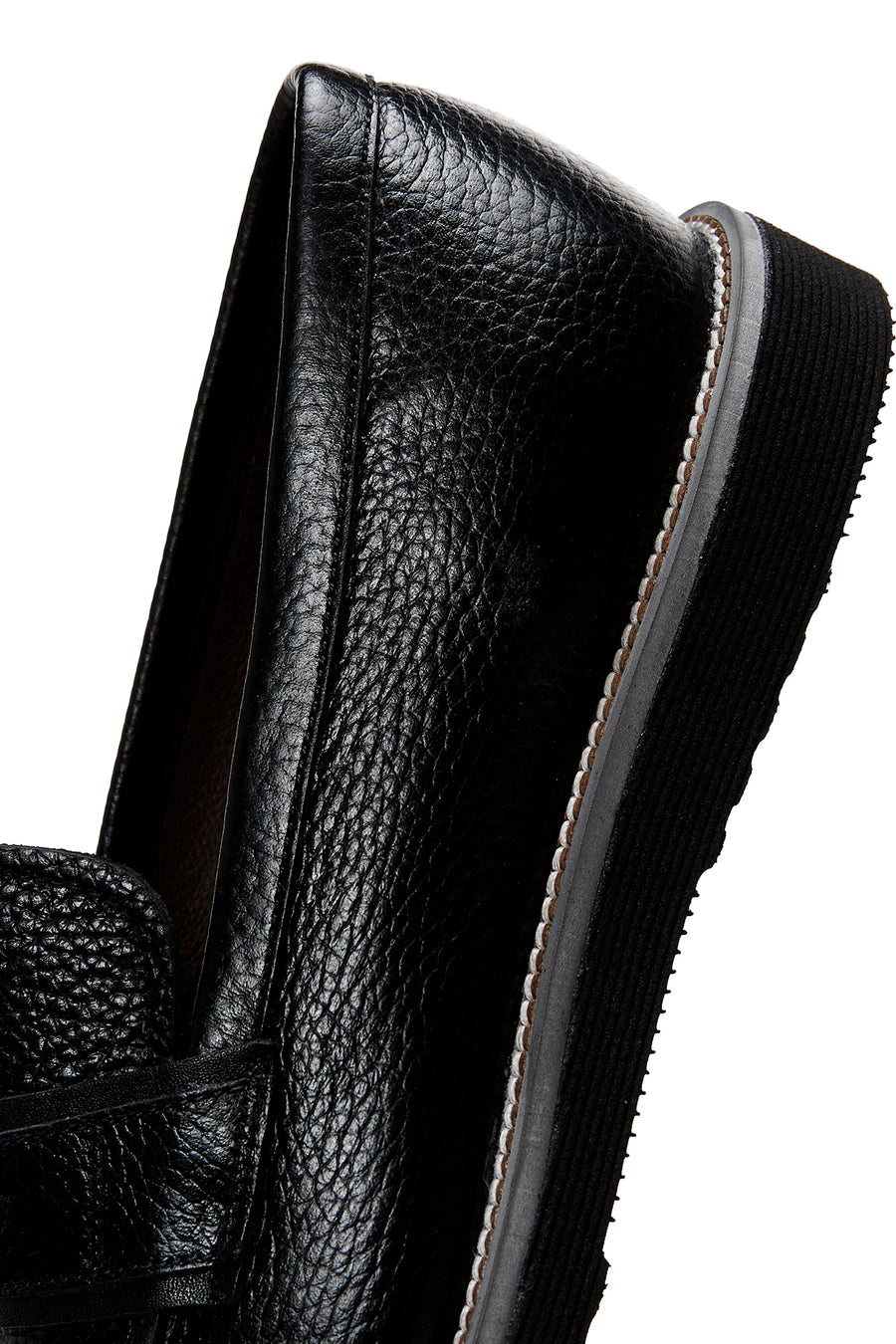 Men's Black Leather Casual Loafer