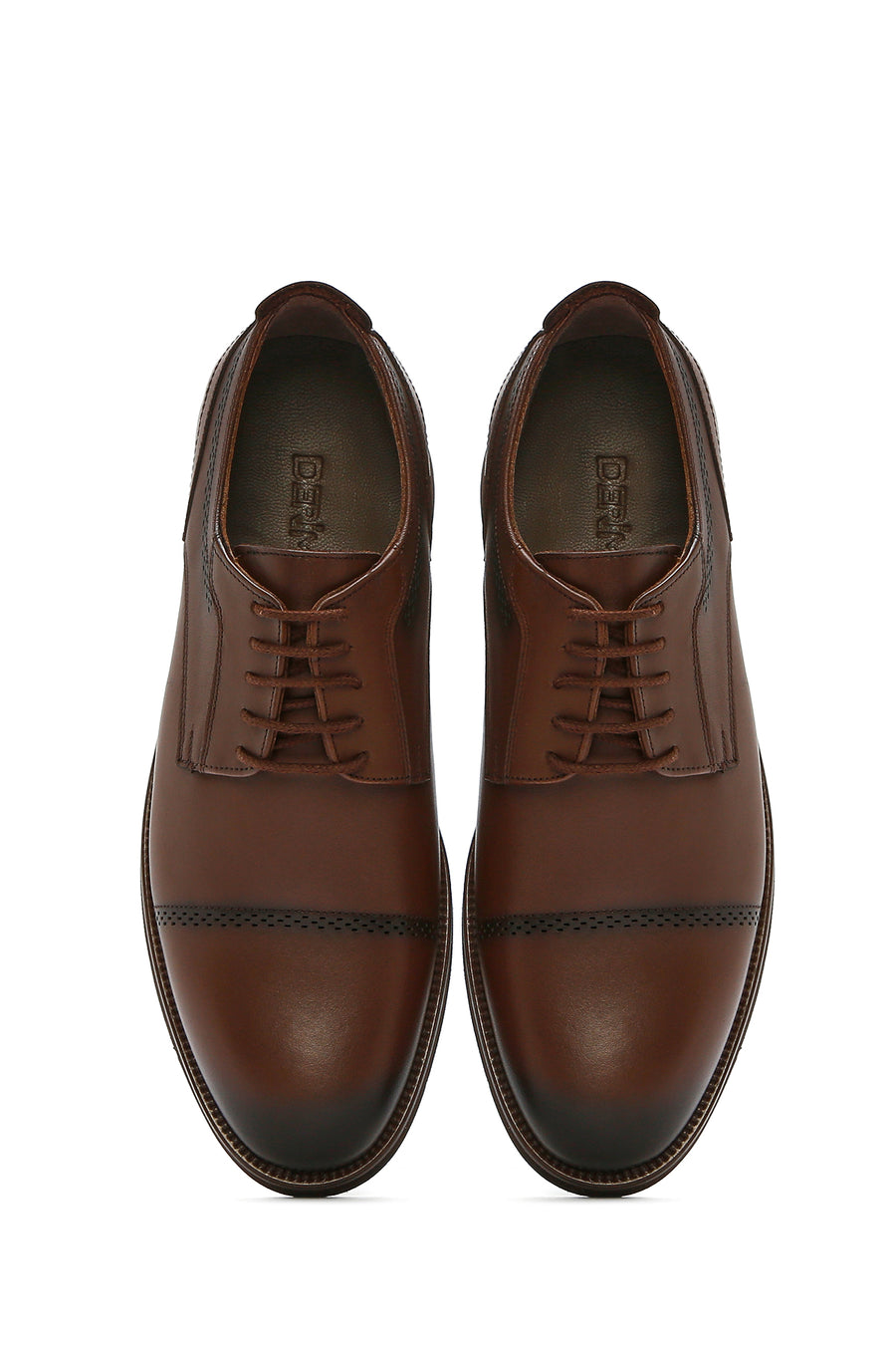 Men's Brown Laced Leather Classic Shoes