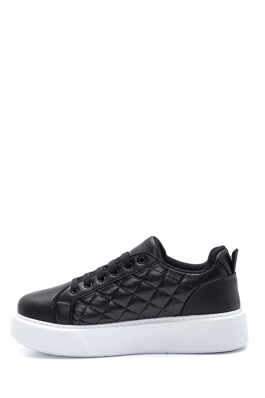 Kadın Siyah Kapitone Kalın Tabanlı Kapitone Sneaker