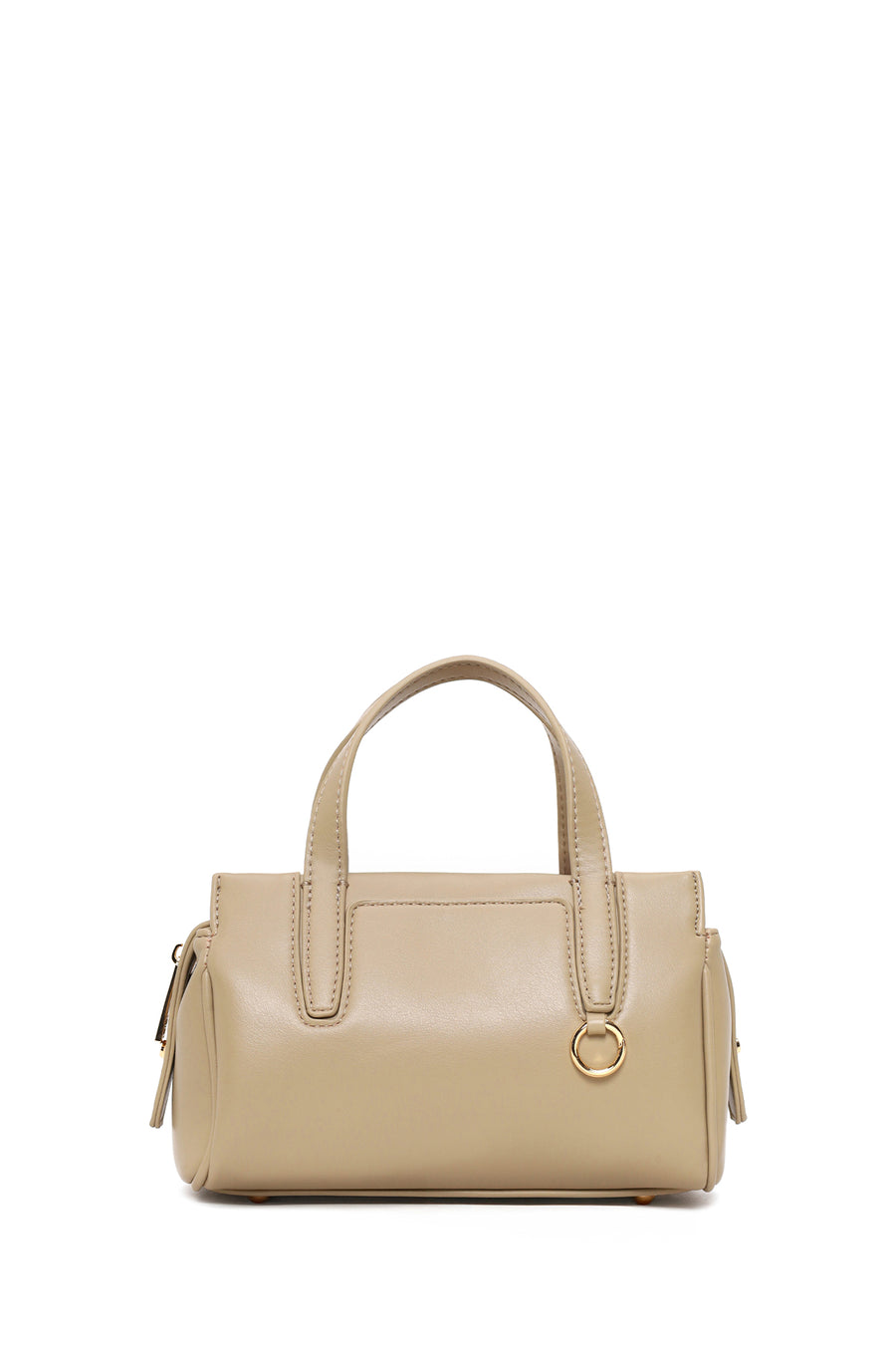 Woman Beige Long Strap Classic Shoulder Bag