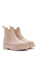 Women's Beige Thick Soled Rain Boots | Derimod