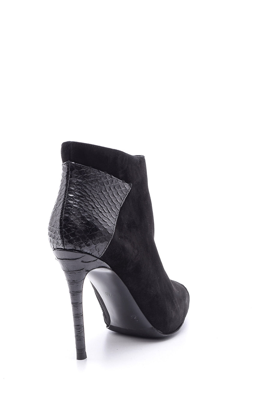 Women's Crocodile Detailed Suede Leather Boots