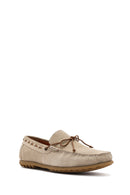 Men's Beige Suede Leather Casual Loafer | Derimod